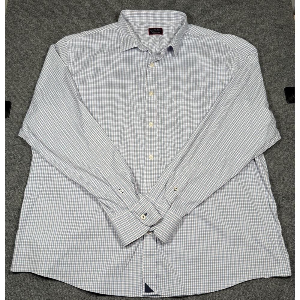 UNTUCKIT MENS 3XL PERFORMANCE BLUE PINK WHITE CHECK BUTTON DOWN STRETCH SHIRT - Picture 2 of 10
